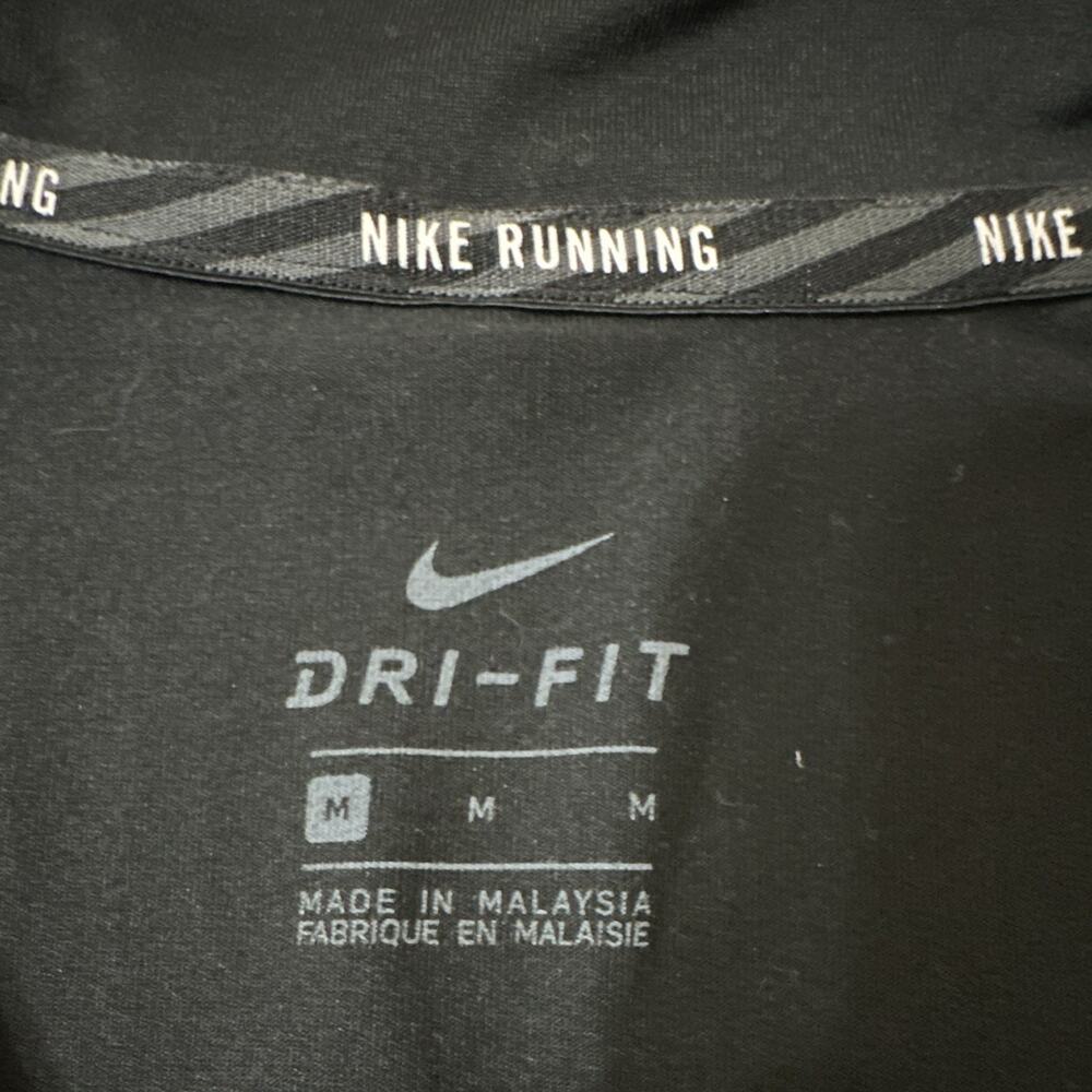 Nike Dri-FIT Womens Running 1/4 Zip Mock Neck Long Sleeve Black M Reflective - Picture 5 of 14